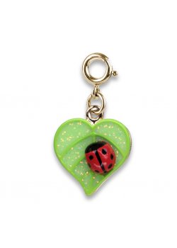 Charm It! Gold Glitter Little Ladybug Charm